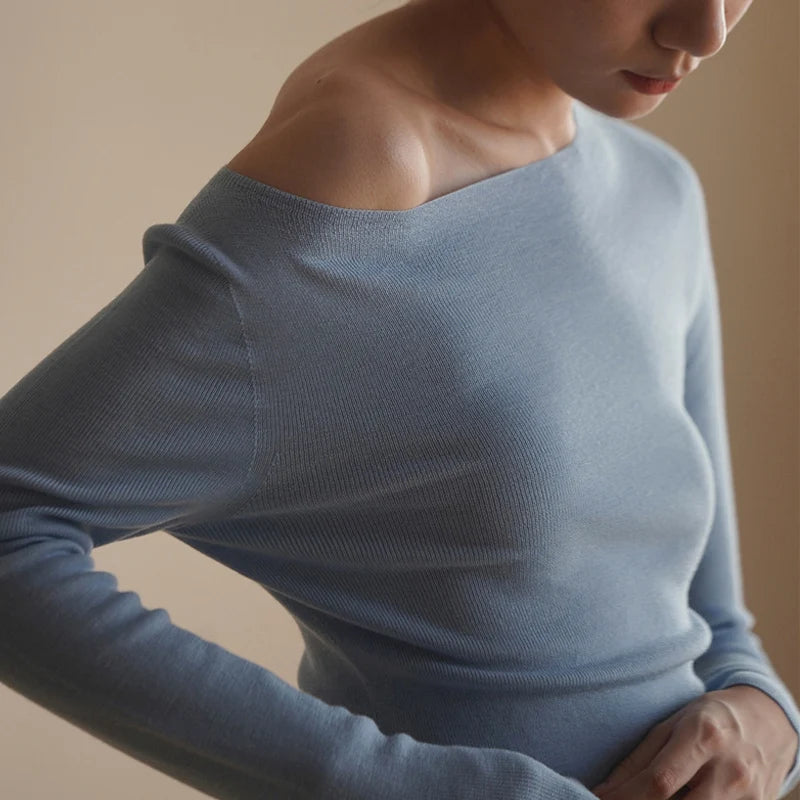 Cashmere Off-Shoulder Sweater